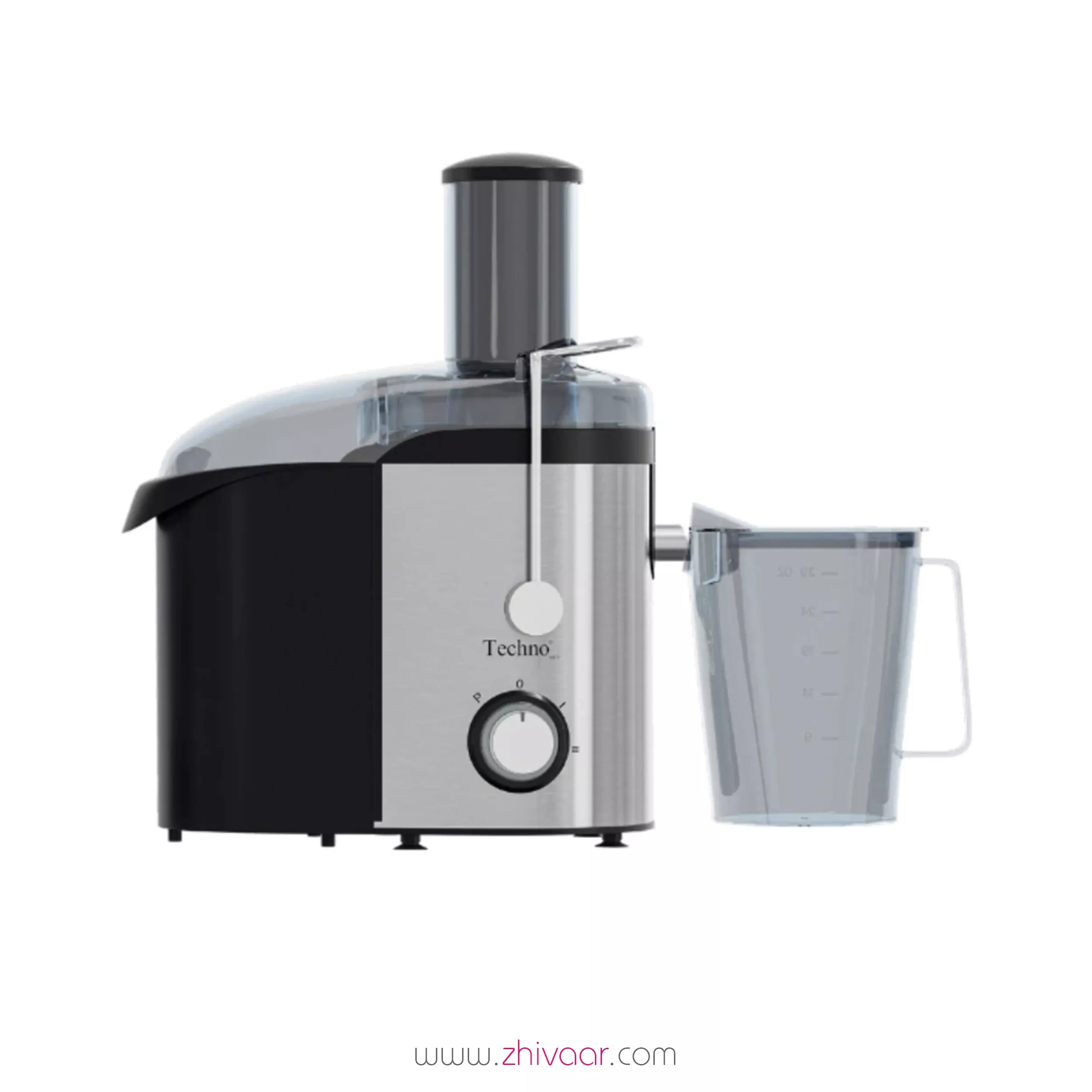 خرید آبمیوه گیری تکنو مدل TE-218 رنگ استیل مشکی